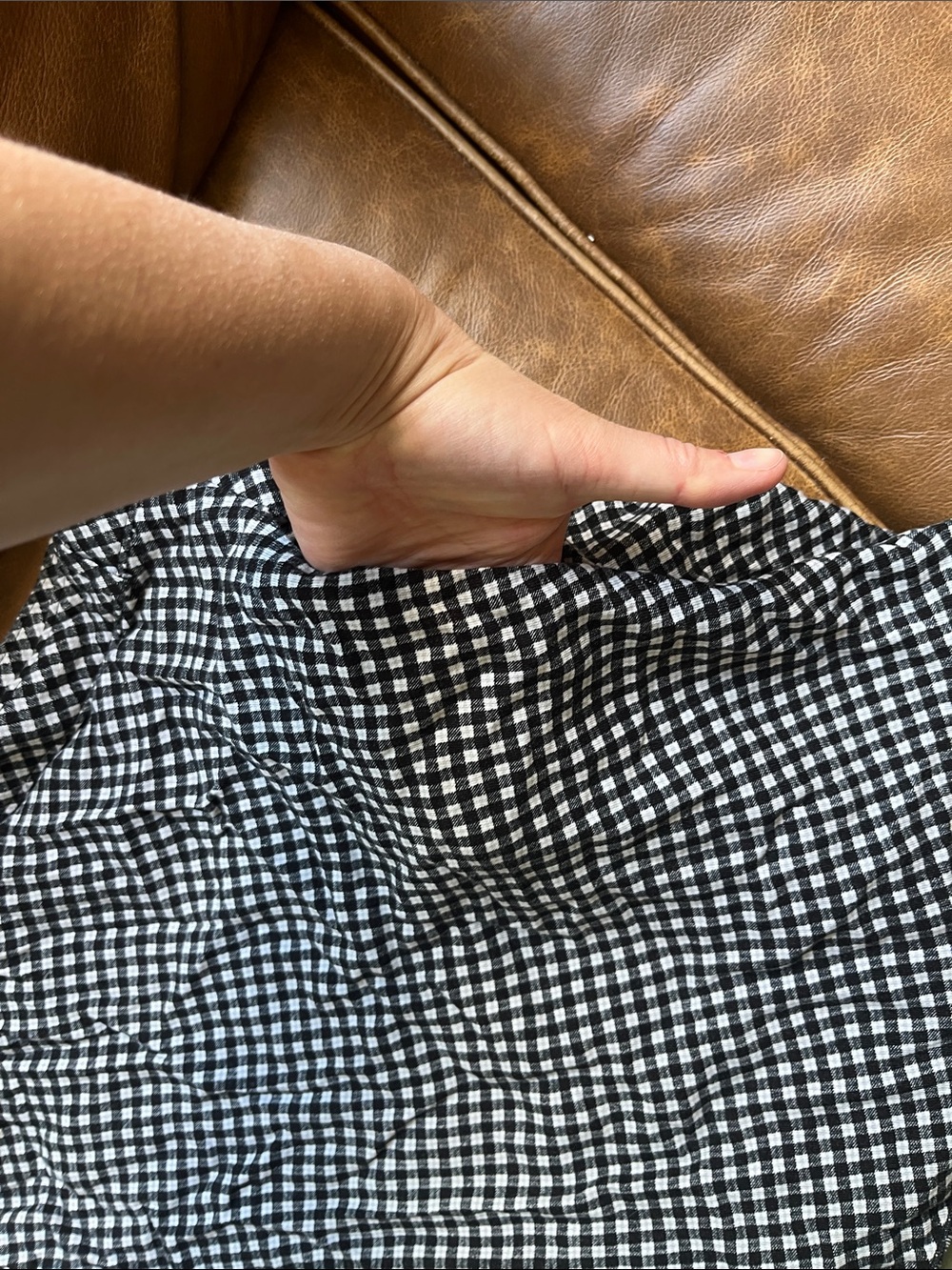 Talula Black and White Gingham Skater Skirt - Picture 3 of 7